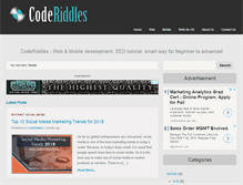 Tablet Screenshot of coderiddles.com